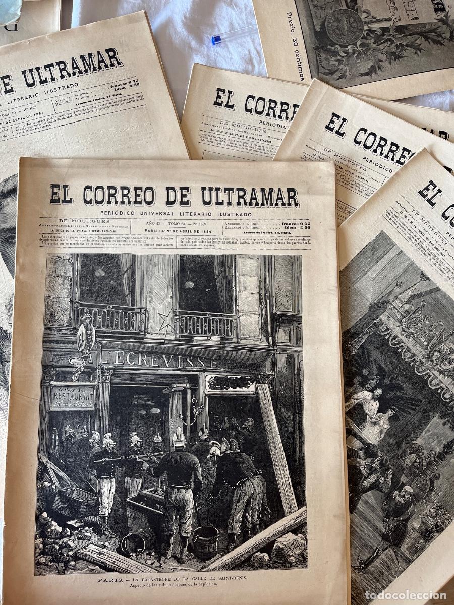 Coleccionismo de revistas y peri&oacute;dicos: 5 n&uacute;meros de El Correo de Ultramar n. 2-4 (1883) + 3-4 (1884)