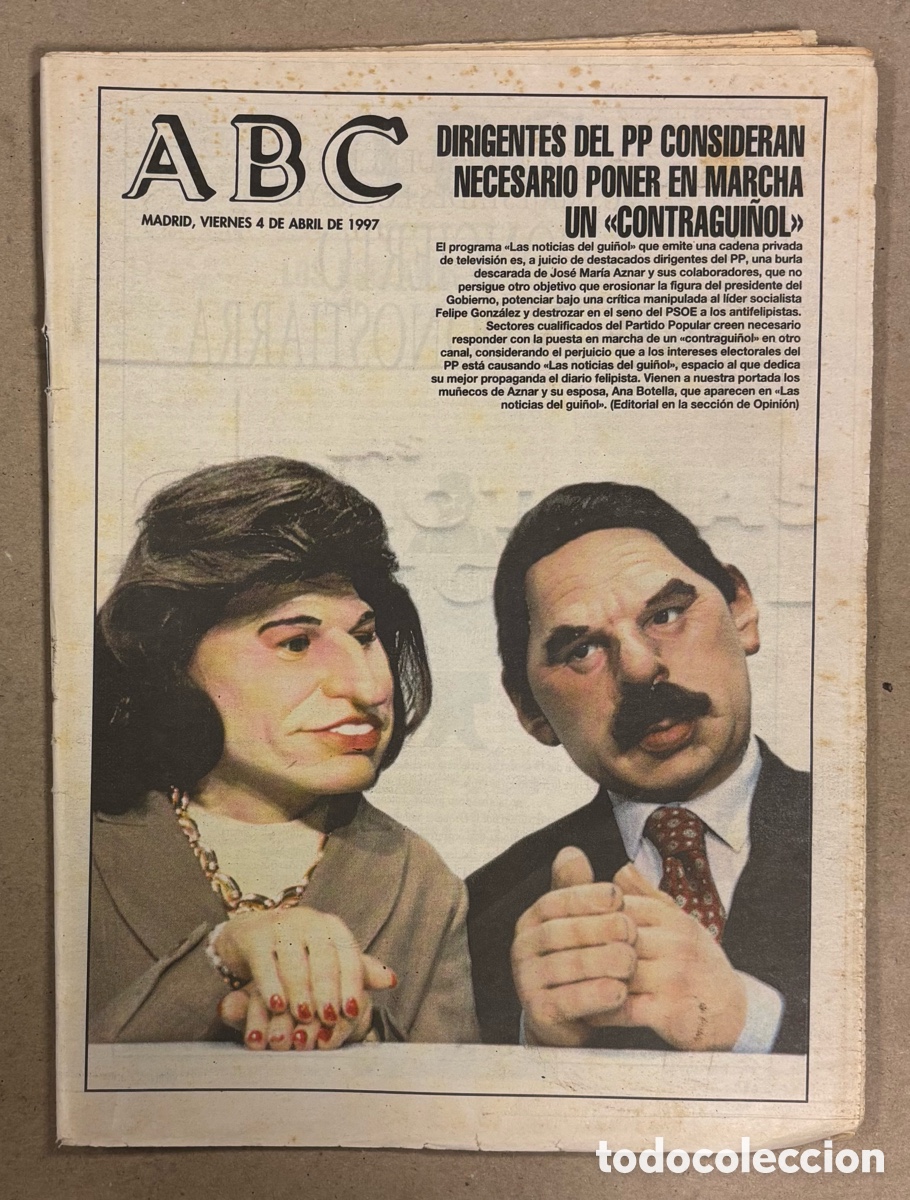 Coleccionismo de revistas y peri&oacute;dicos: ABC (4 DE ABRIL DE 1997). DIRIGENTES DEL PP CONSIDERAN PONER EN MARCHA UN CONTRAGUI&Ntilde;OL,&hellip;