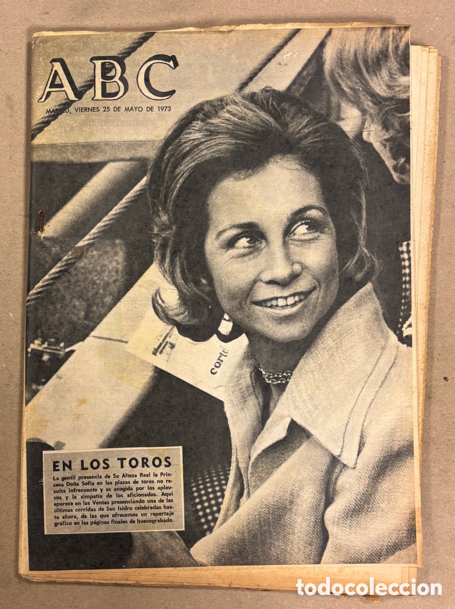 Coleccionismo de revistas y peri&oacute;dicos: ABC (25 DE MAYO DE 1973). LA PRINCESA DO&Ntilde;A SOF&Iacute;A EN LOS TOROS EN LAS VENTAS,&hellip;