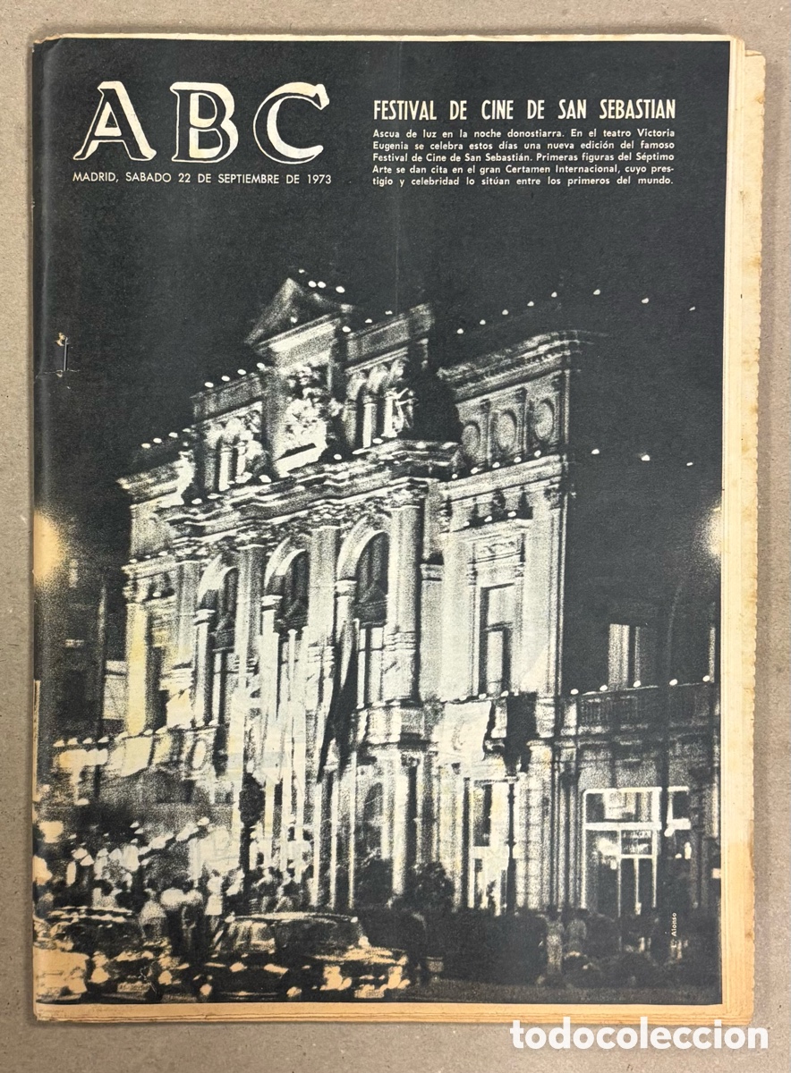 Coleccionismo de revistas y peri&oacute;dicos: ABC (22 DE SEPTIEMBRE DE 1973). FESTIVAL DE CINE DE SAN SEBASTI&Aacute;N,&hellip;