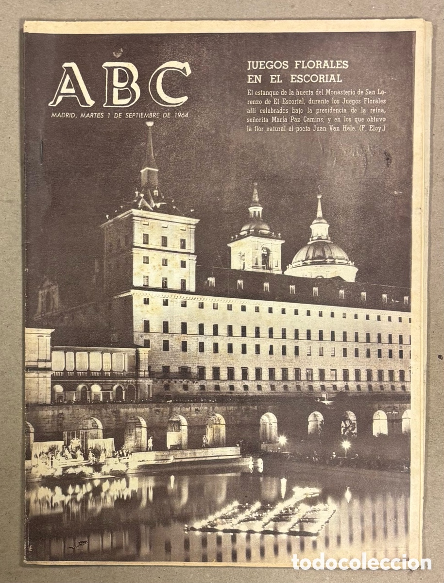 Coleccionismo de revistas y peri&oacute;dicos: ABC (1 DE SEPTIEMBRE DE 1964). JUEGOS FLORALES EN EL ESCORIAL,&hellip;