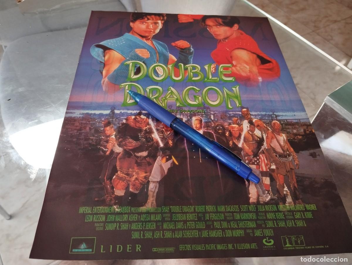 Coleccionismo de revistas y peri&oacute;dicos: PELICULA CARTELERA DOUBLE DRAGON CLIPPING RECORTE REVISTA 1995 BONITO PARA ENMARCAR