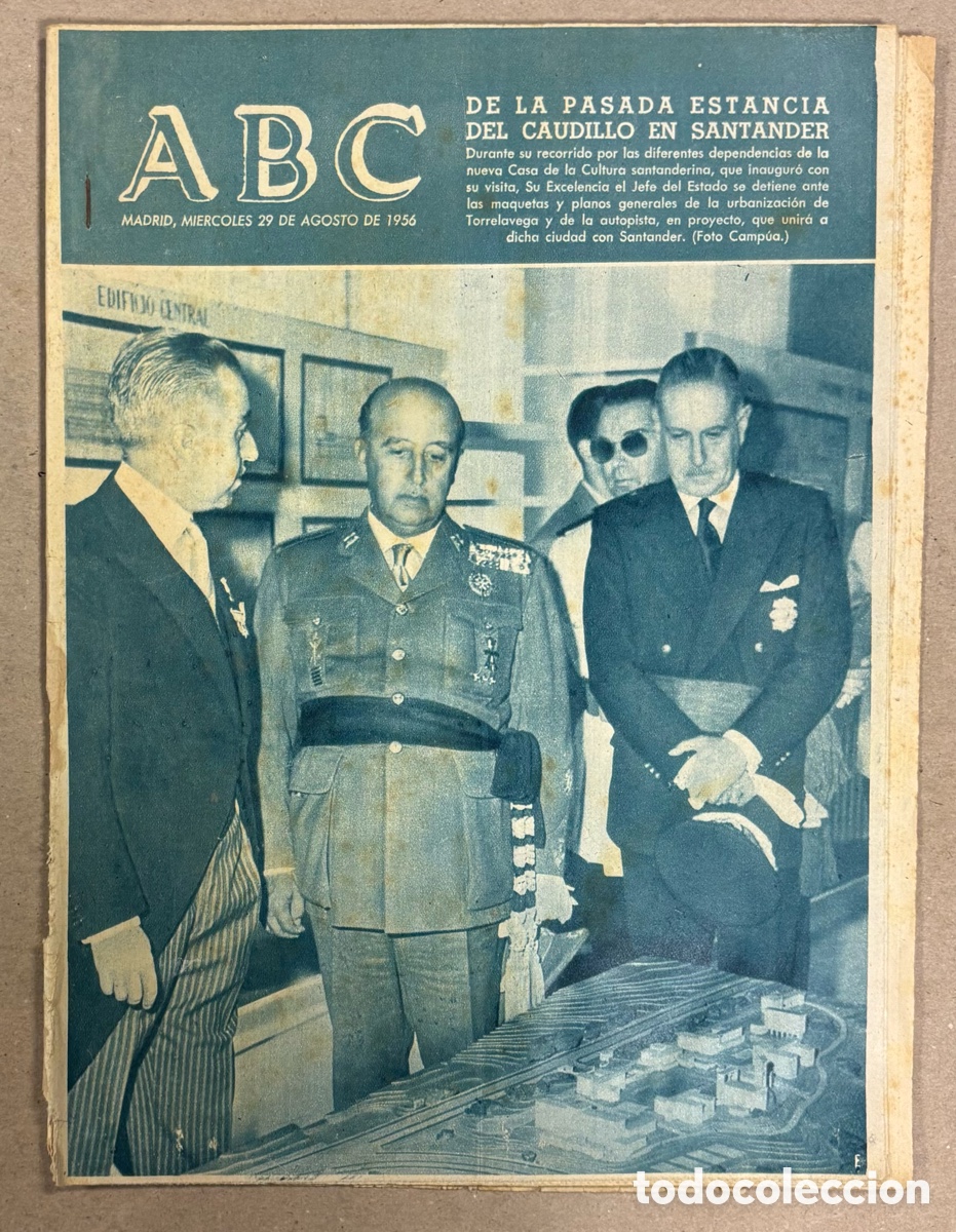 Coleccionismo de revistas y peri&oacute;dicos: ABC (29 DE AGOSTO DE 1956). ESTANCIA DEL CAUDILLO EN SANTANDER,&hellip;