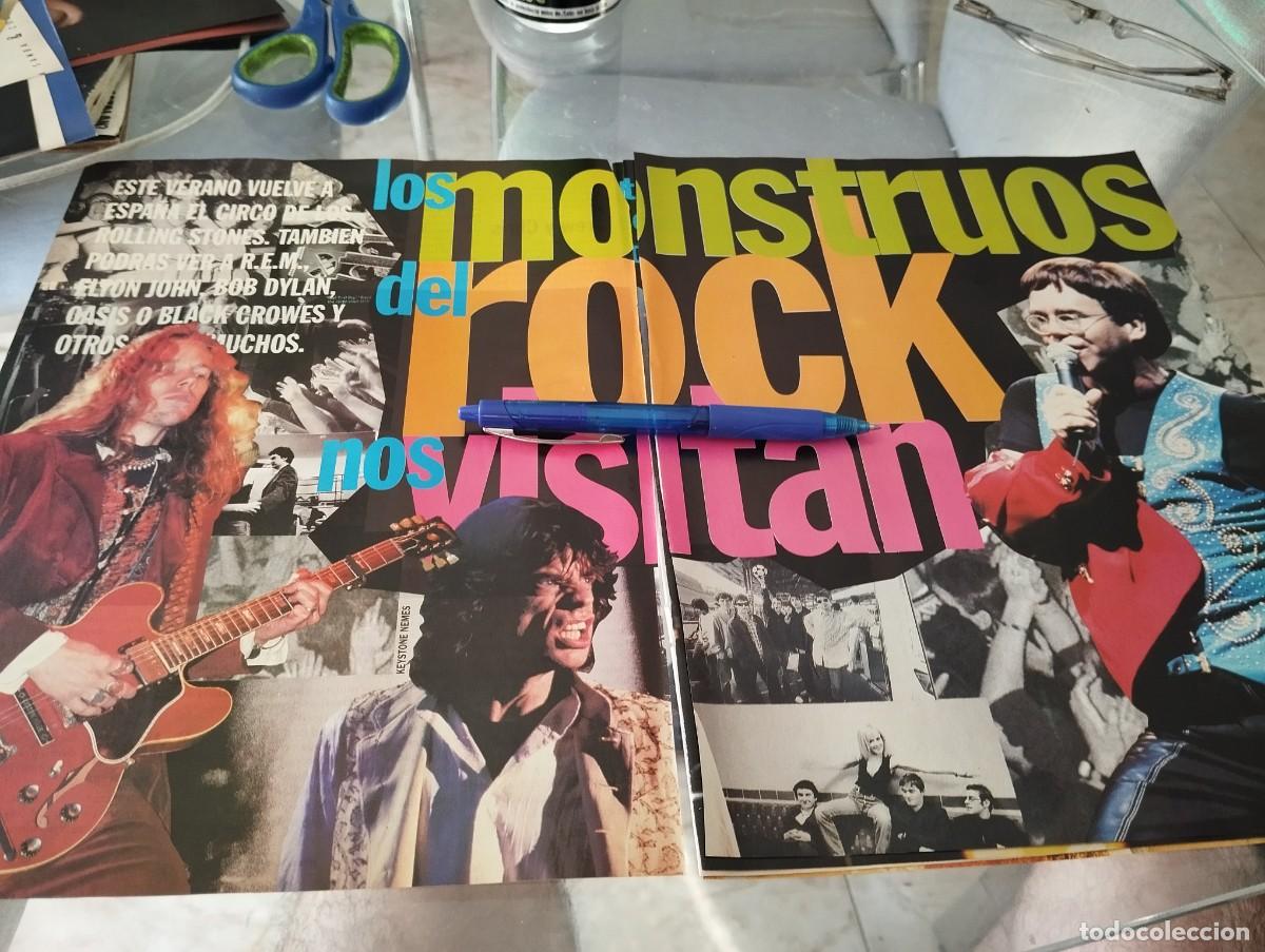 Coleccionismo de revistas y peri&oacute;dicos: ROLLING STONES, R.E.M., ELTON JOHN, BOB DYLAN, OASIS, BLACK CROWES RECORTE REVISTA 8 P&Aacute;GINAS 1995