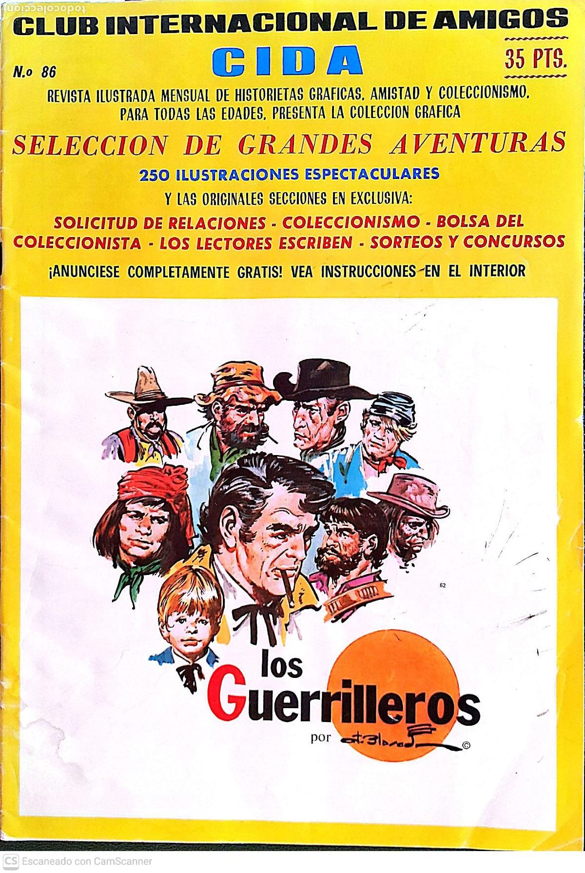 Coleccionismo de revistas y peri&oacute;dicos: Club Internacional de Amigos CIDA. Los Guerrilleros Revista N&ordm; 86 - Abril 1979 - A&ntilde;o VIII. 42 p&aacute;g