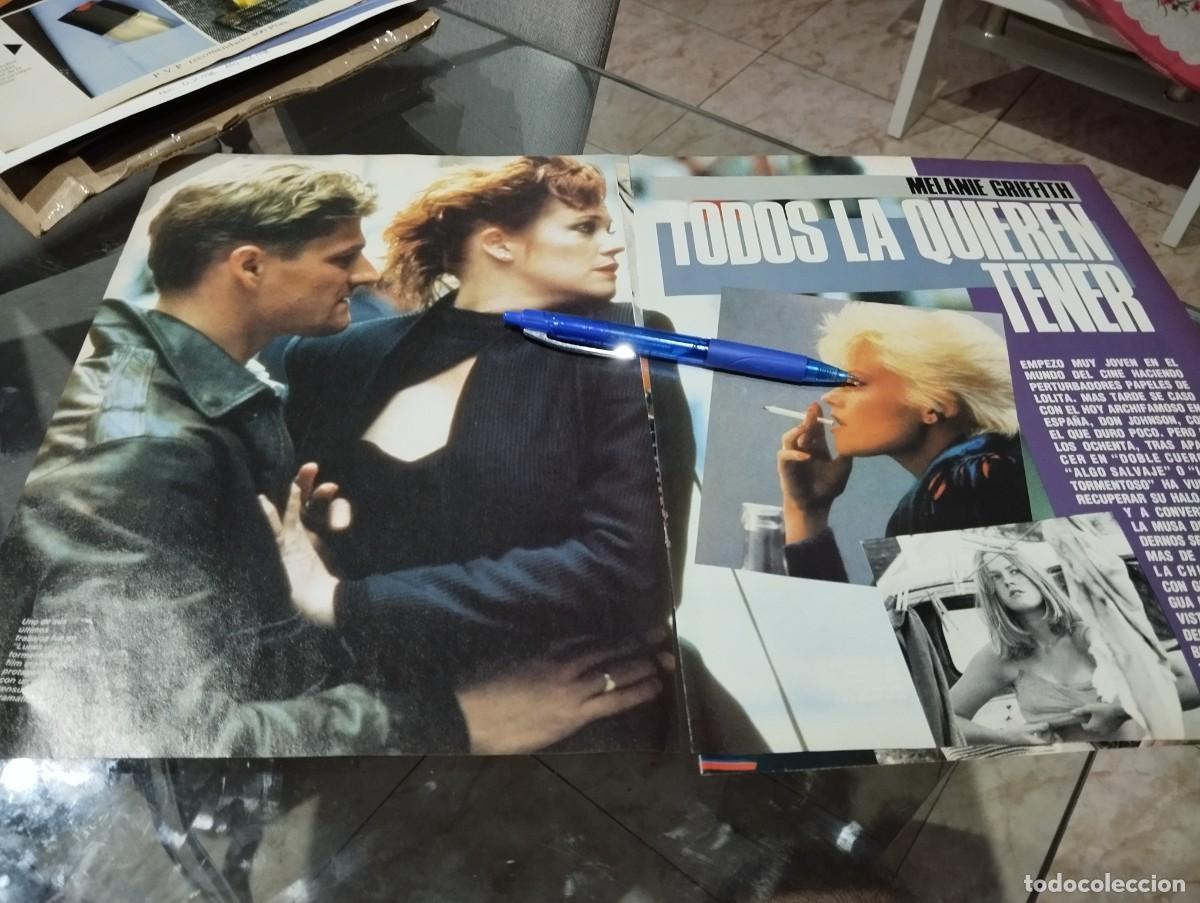 Coleccionismo de revistas y peri&oacute;dicos: MELANIE GRIFFITH CLIPPING RECORTE REVISTA 6 P&Aacute;GINAS Y ANUNCIO ZAPATOS SNIPE 1989