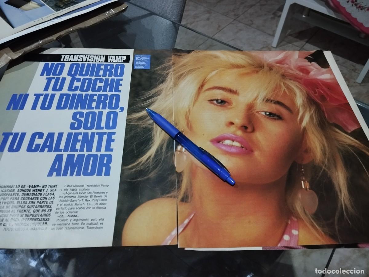 Coleccionismo de revistas y peri&oacute;dicos: GRUPO TRANSVISION VAMP WENDY CLIPPING RECORTE REVISTA 5 P&Aacute;GINAS 1989