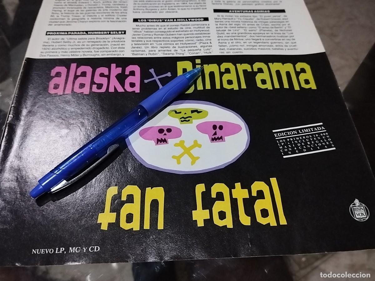 Coleccionismo de revistas y peri&oacute;dicos: ALASKA Y DINARAMA FAN FATAL PROMOCION DISCO CLIPPING RECORTE REVISTA 1989 ESPECIAL COLECCIONISTAS!!