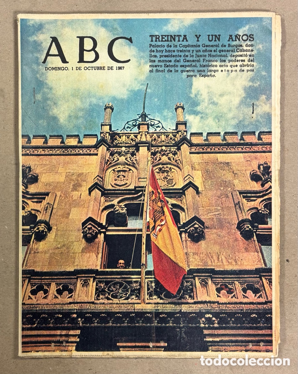 Coleccionismo de revistas y peri&oacute;dicos: ABC (1 DE OCTUBRE DE 1967). 31 A&Ntilde;OS DEL ESTADO ESPA&Ntilde;OL: PALACIO DE LA CAPITAN&Iacute;A GENERAL BURGOS