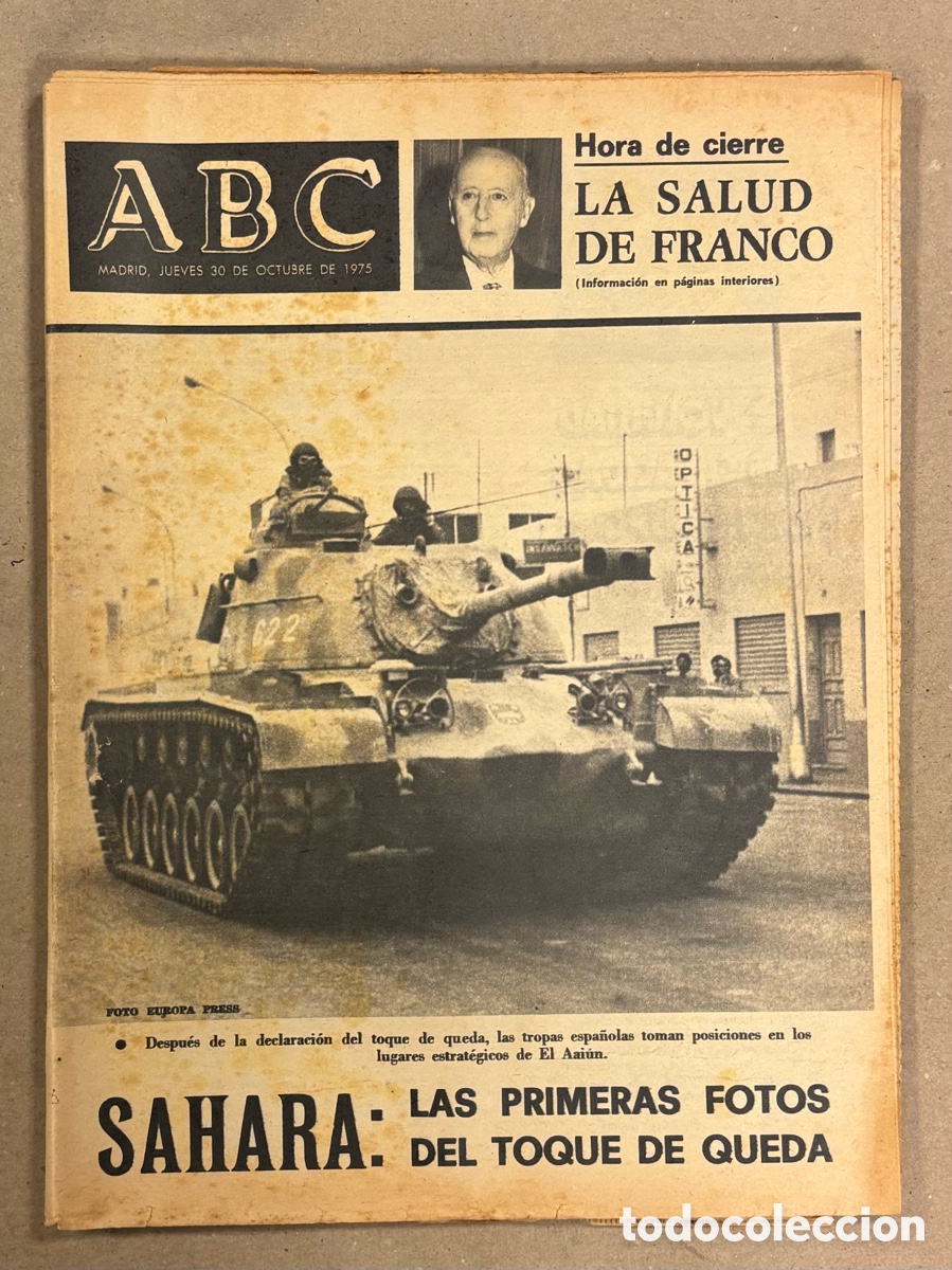 Coleccionismo de revistas y peri&oacute;dicos: ABC (30 DE OCTUBRE DE 1975). S&Aacute;HARA: PRIMERAS FOTOS DEL TOQUE DE QUEDA, SALUD DE FRANCO,&hellip;