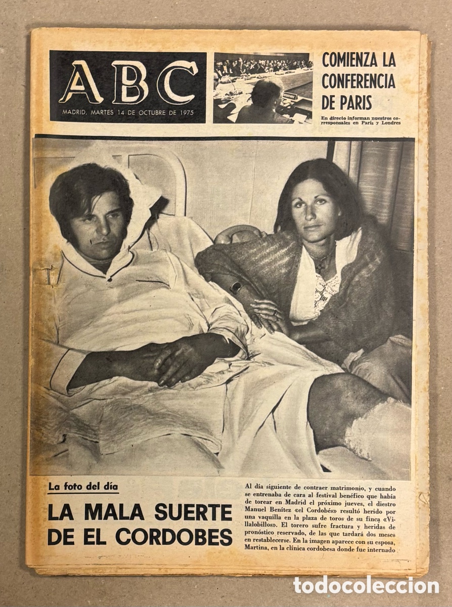 Coleccionismo de revistas y peri&oacute;dicos: ABC (14 DE OCTUBRE DE 1975). LA MALA SUERTE DE EL CORDOB&Eacute;S,&hellip;