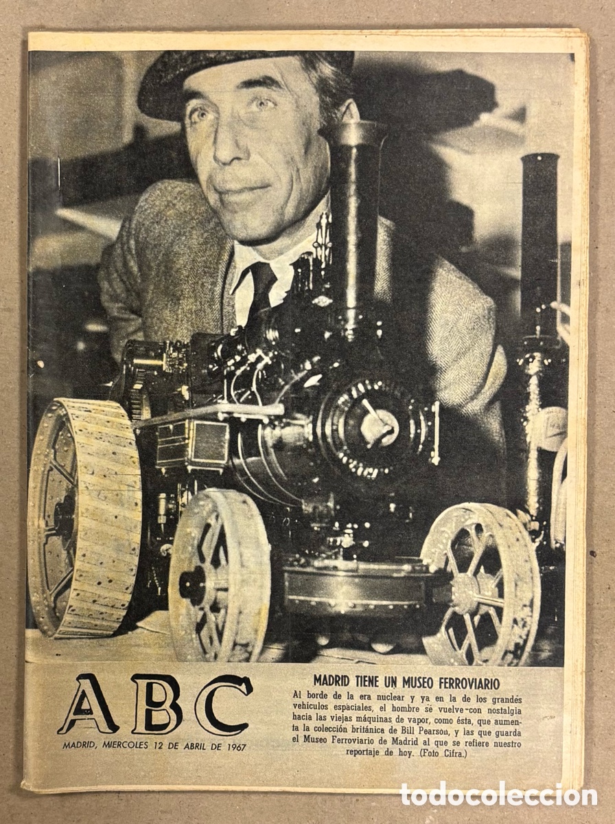 Coleccionismo de revistas y peri&oacute;dicos: ABC (12 DE ABRIL DE 1967). MADRID TIENE UN MUSEO FERROVIARIO,&hellip;