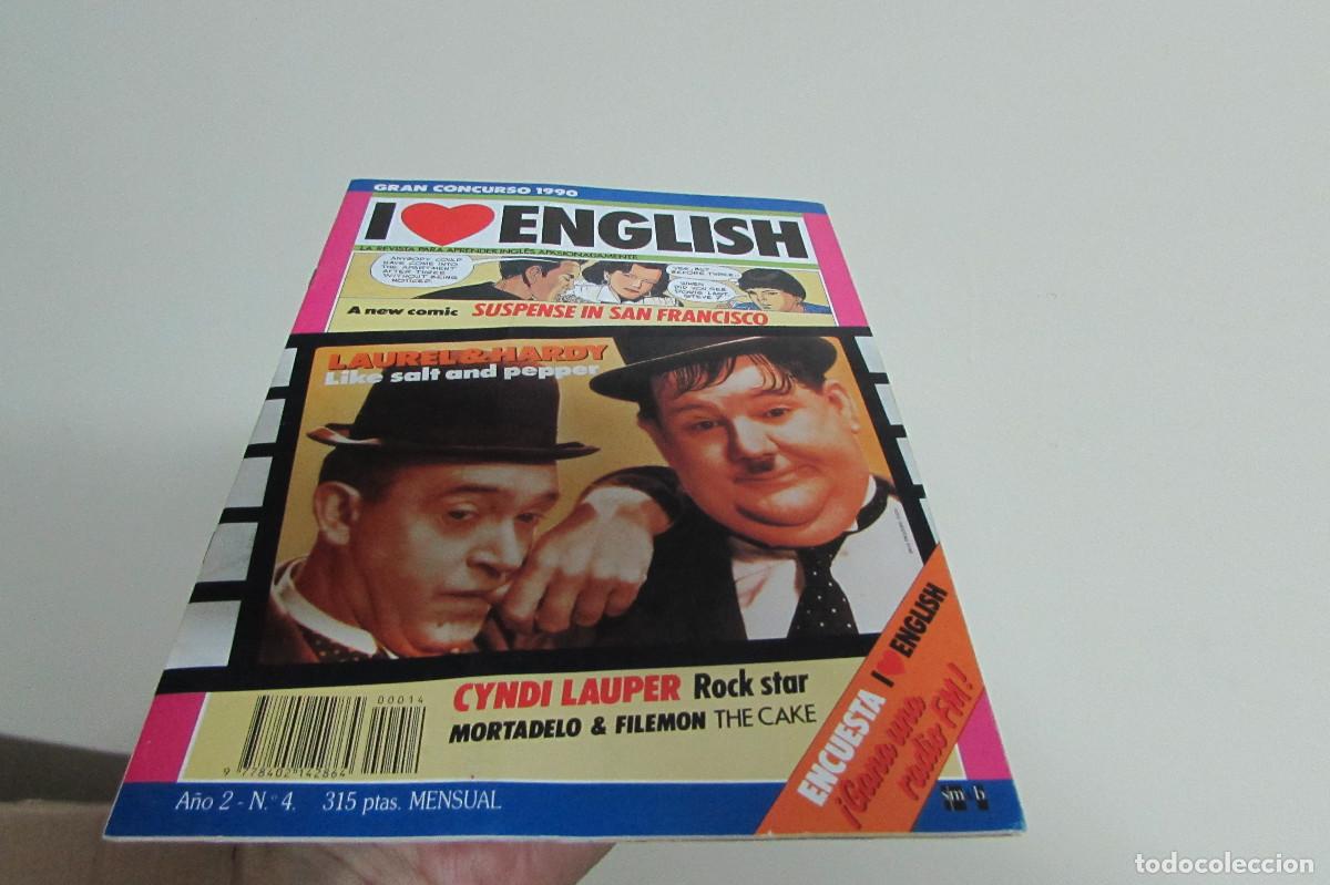 Coleccionismo de revistas y peri&oacute;dicos: I LOVE ENGLISH 4 APRENDE INGL&Eacute;S APASIONADO LAUREL HARDY SALT PEPPER CYNDI LAUPER