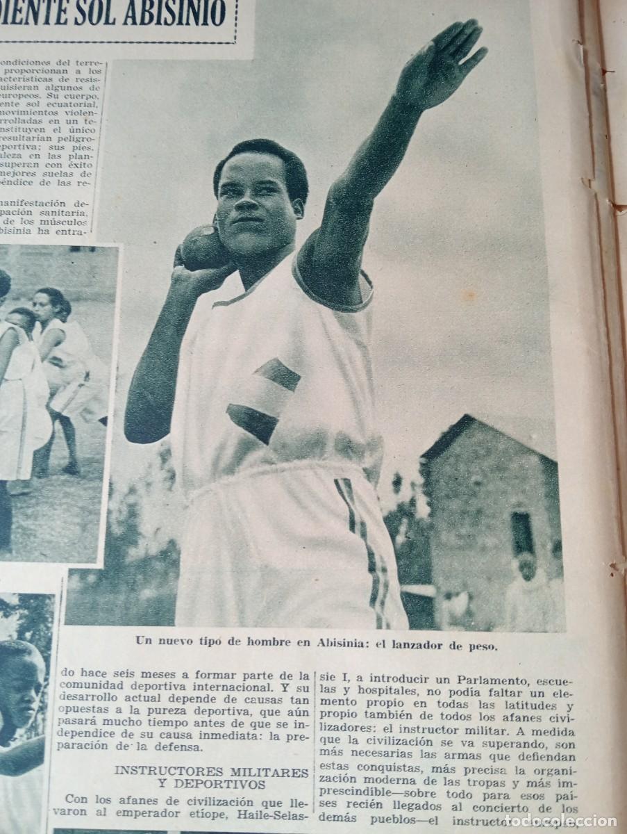Coleccionismo de revistas y peri&oacute;dicos: REVISTA A&Ntilde;O 1935 LANZAMIENTO DE PESO CEPEDEA SOPUERTA B.H. CIRCO ELVA ROY FUBOL EN PUEBLA DE HIJAR