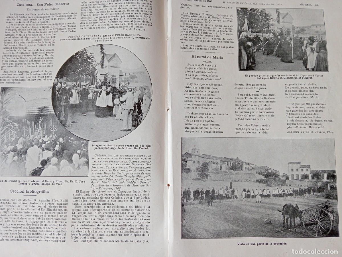 Coleccionismo de revistas y peri&oacute;dicos: REVISTA A&Ntilde;O 1906 ARCA DE MARFIL DE PAMPLONA SANT FELIU SASSERRA JOSEP TORRES I BAGES