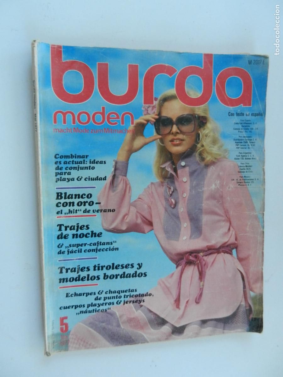 Coleccionismo de revistas y peri&oacute;dicos: BURDA MODEN REVISTA-05-1977 - TRAJES TIROLESES - CON PATRONES