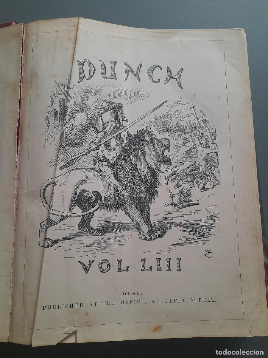 Coleccionismo de revistas y peri&oacute;dicos: Revista brit&aacute;nica punch, vol 53-56, 1867- 1869, lomo de cuero