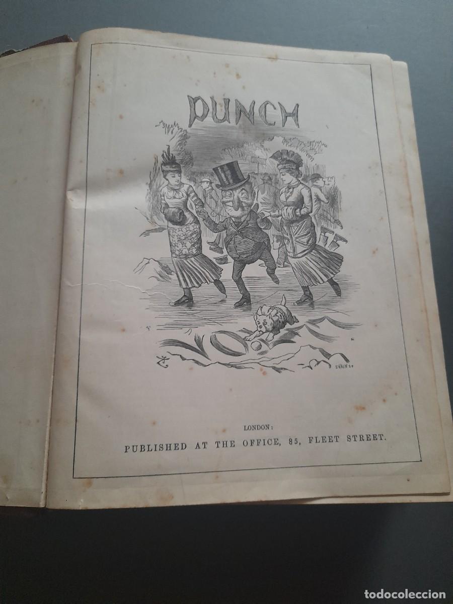 Coleccionismo de revistas y peri&oacute;dicos: Revista brit&aacute;nica punch, vol 77-80, 1879- 1881, lomo de cuero