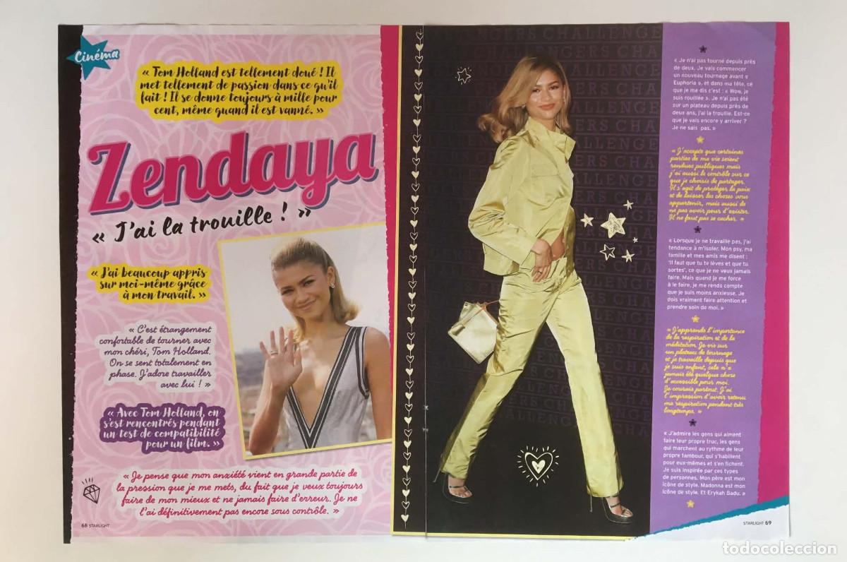 Coleccionismo de revistas y peri&oacute;dicos: Zendaya Tom Holland Challengers Article Clipping A3 - StarLight Magazine France Hollywood