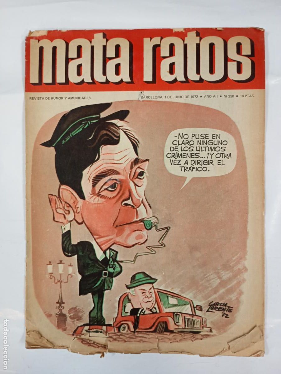 Coleccionismo de revistas y peri&oacute;dicos: REVISTA MATA RATOS N&ordm; 228. A&Ntilde;O IX. 1 JUNIO 1972. A&Ntilde;O VII. TDKR17