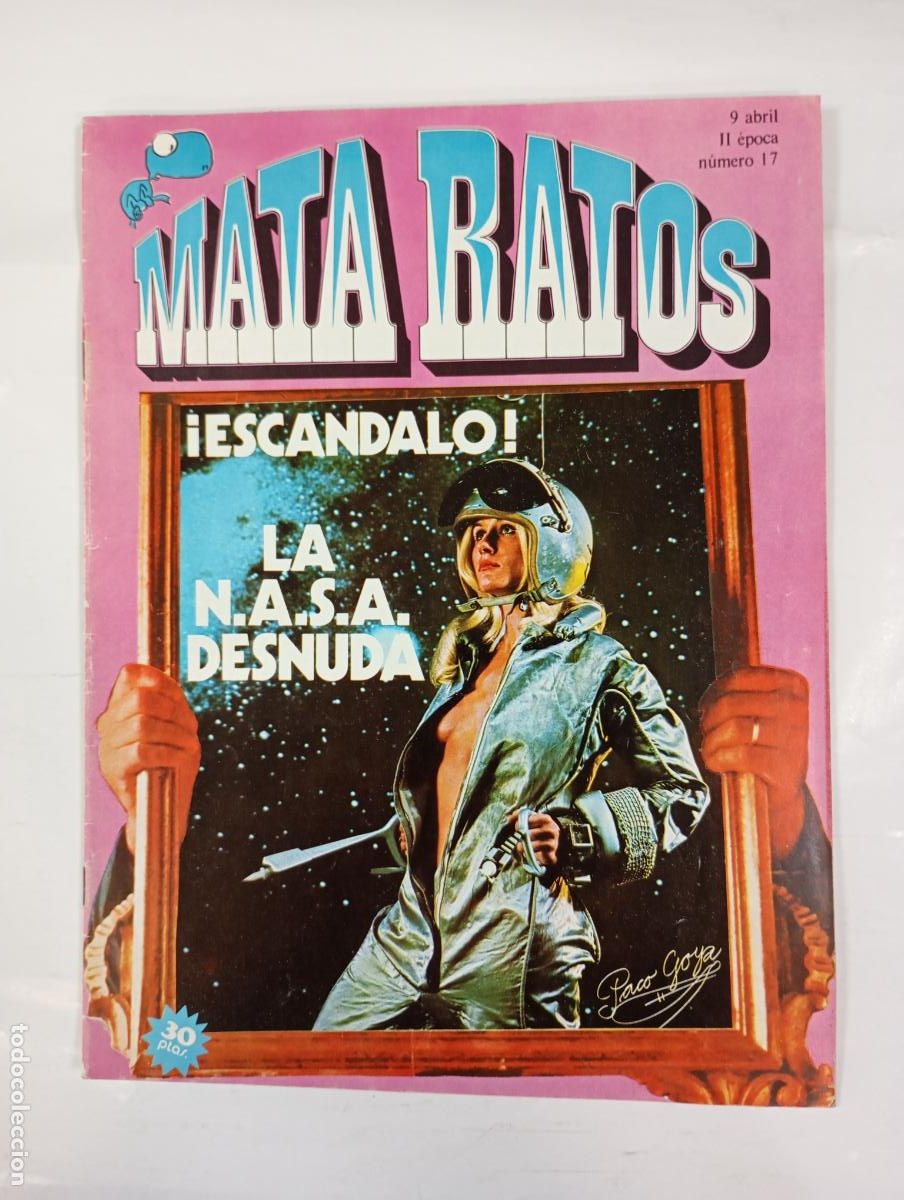 Colecionismo de Revistas e Jornais: REVISTA MATA RATOS N&ordm; 17. A&Ntilde;O IX. II &Eacute;POCA. ESC&Aacute;NDALO. LA NASA DESNUDA. TDKR17