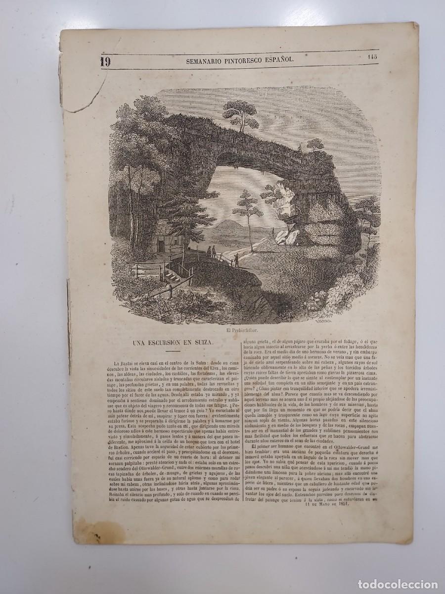 Coleccionismo de revistas y peri&oacute;dicos: SEMANARIO PINTORESCO ESPA&Ntilde;OL 1851 19. PATRIA (VEJER CONIL C&Aacute;DIZ), TOLEDO GALIANA, BEATRIZ GALINDO