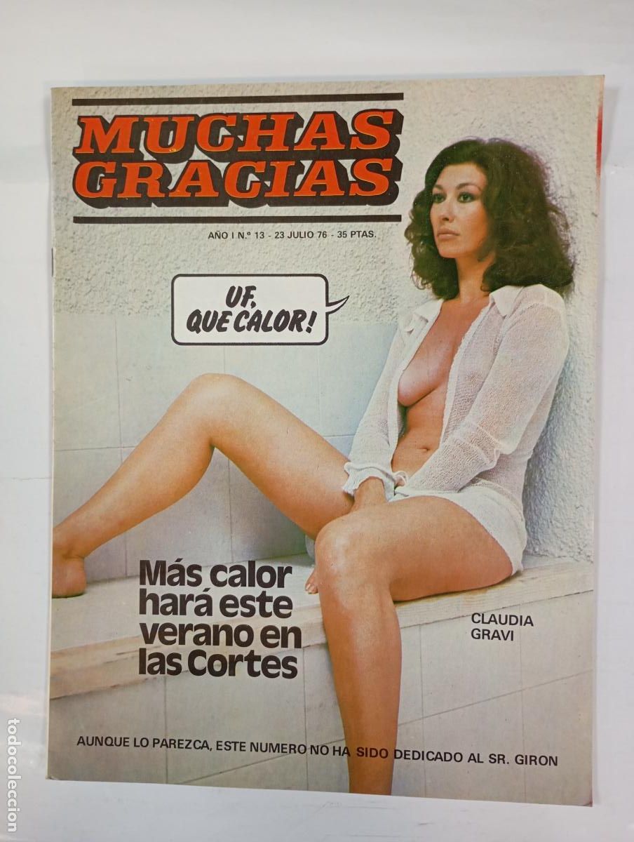 Coleccionismo de revistas y peri&oacute;dicos: REVISTA MUCHAS GRACIAS N&ordm; 13. 23 JULIO 1976. A&Ntilde;O I. CLAUDIA GRAVI. TDKR17