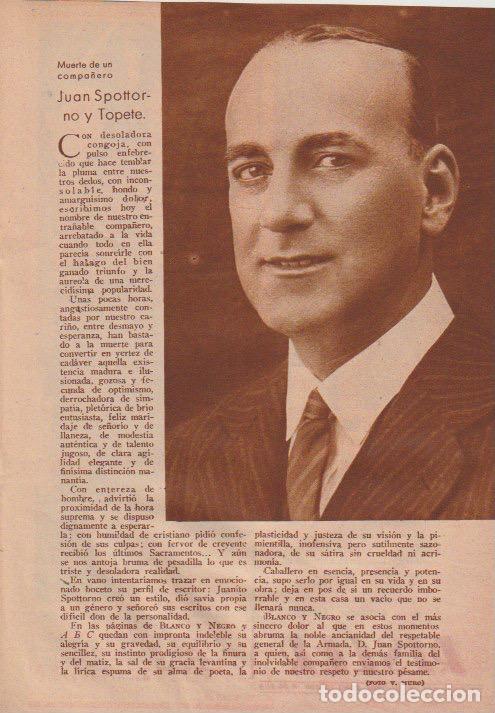 Coleccionismo de revistas y peri&oacute;dicos: Muerte de Juan Spottorno y Topete - 1935
