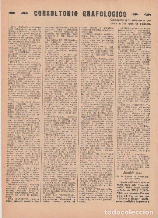 Coleccionismo de revistas y peri&oacute;dicos: * GRAFOLOG&Iacute;A * Consultorio grafol&oacute;gico de Matilde Ras - 1935