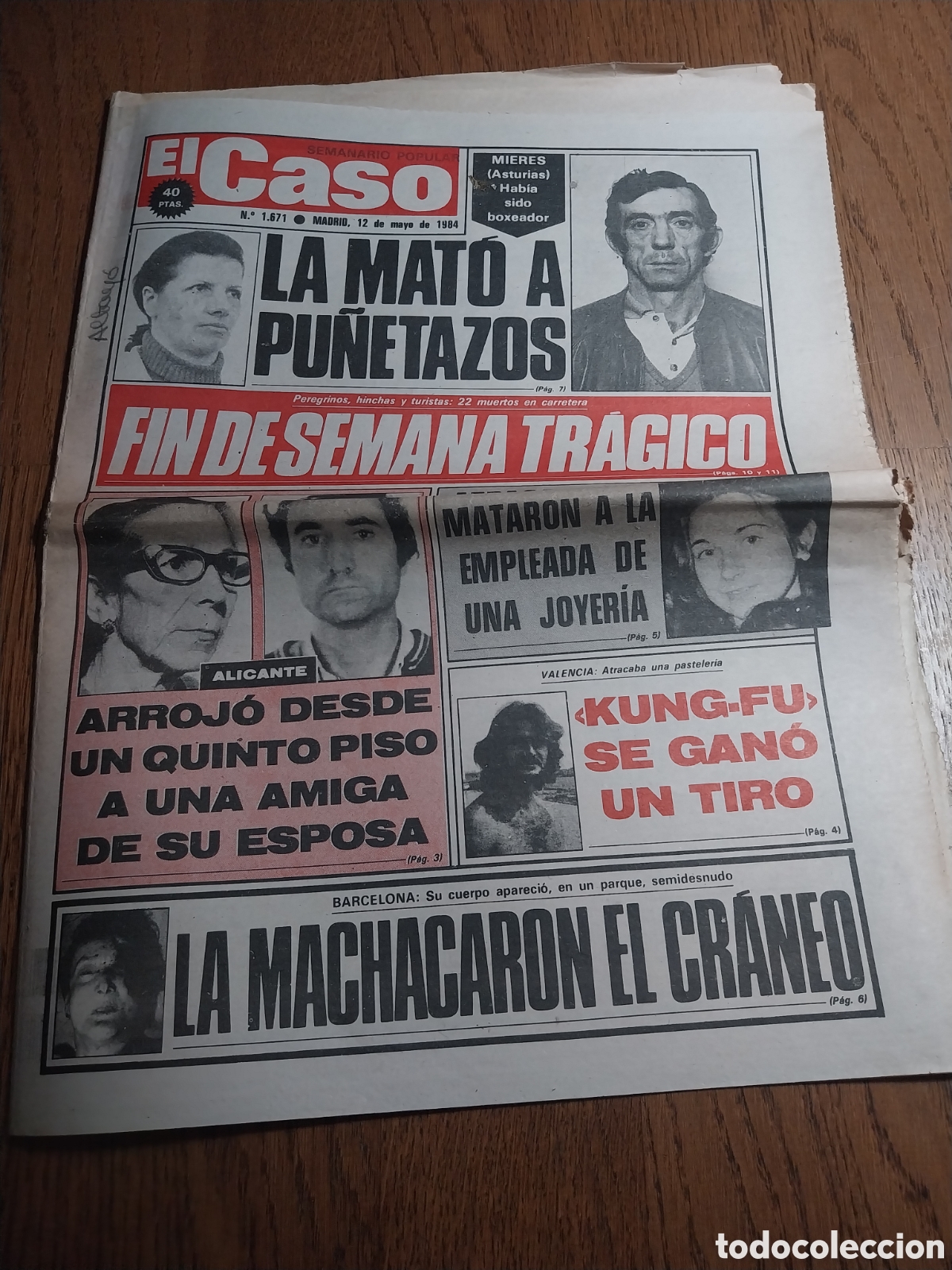 Coleccionismo de revistas y peri&oacute;dicos: EL CASO 1984 MIERES . ALDAYA.AUTOBUS LEDANCA GUADALAJARA