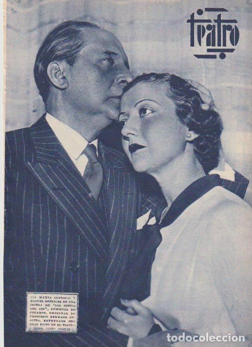 Coleccionismo de revistas y peri&oacute;dicos: * TEATRO * Ana Mar&iacute;a Custodio y Manuel Gonzalez; la &uacute;ltima obra de Pirandello - 1935