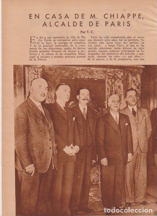 Coleccionismo de revistas y peri&oacute;dicos: En casa de M. Chiappe, alcalde de Par&iacute;s / por T.C. - 1935
