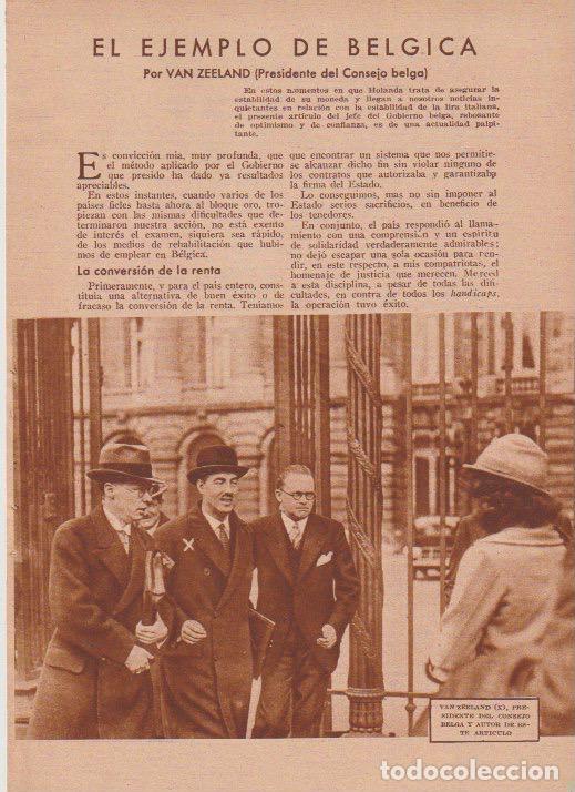 Coleccionismo de revistas y peri&oacute;dicos: El ejemplo de B&eacute;lgica / Van Zeeland, presidente del Consejo belga - 1935