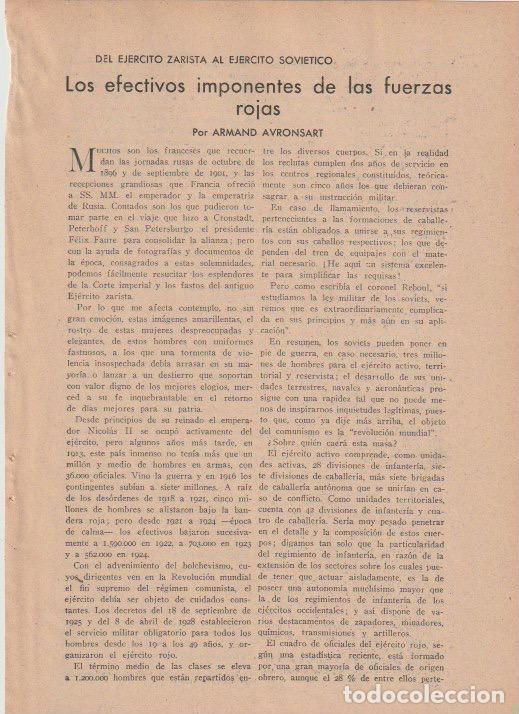 Coleccionismo de revistas y peri&oacute;dicos: * RUSIA * Los efectivos imponentes de las fuerzas rojas / Arman Avronsart - 1935