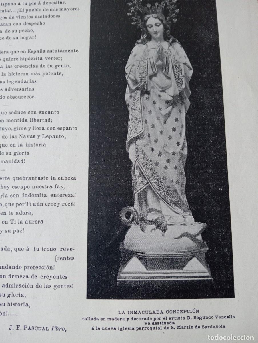 Coleccionismo de revistas y peri&oacute;dicos: REVISTA A&Ntilde;O 1906 SARDA&Ntilde;OLA CERDANYOLA NOVENA EN LA IGLESIA DE SANTA TERESA EN AVILA
