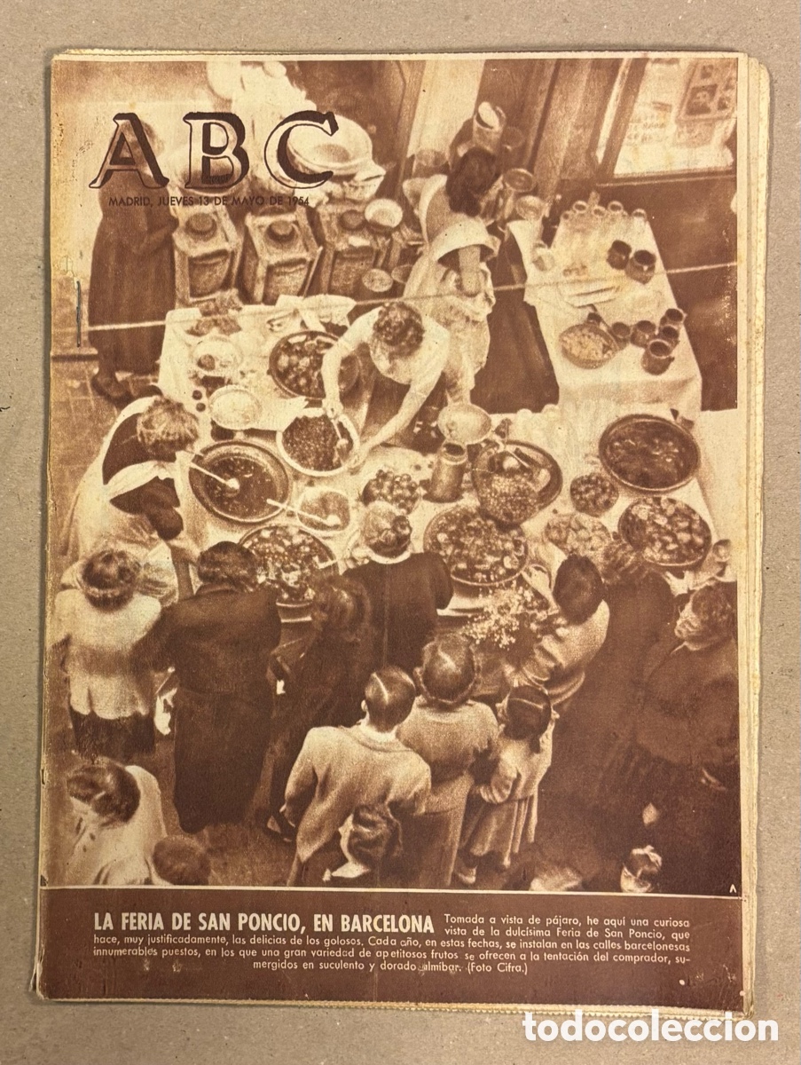 Coleccionismo de revistas y peri&oacute;dicos: ABC (13 DE MAYO DE 1954). LA FERIA DE SAN PONCIO EN BARCELONA,&hellip;