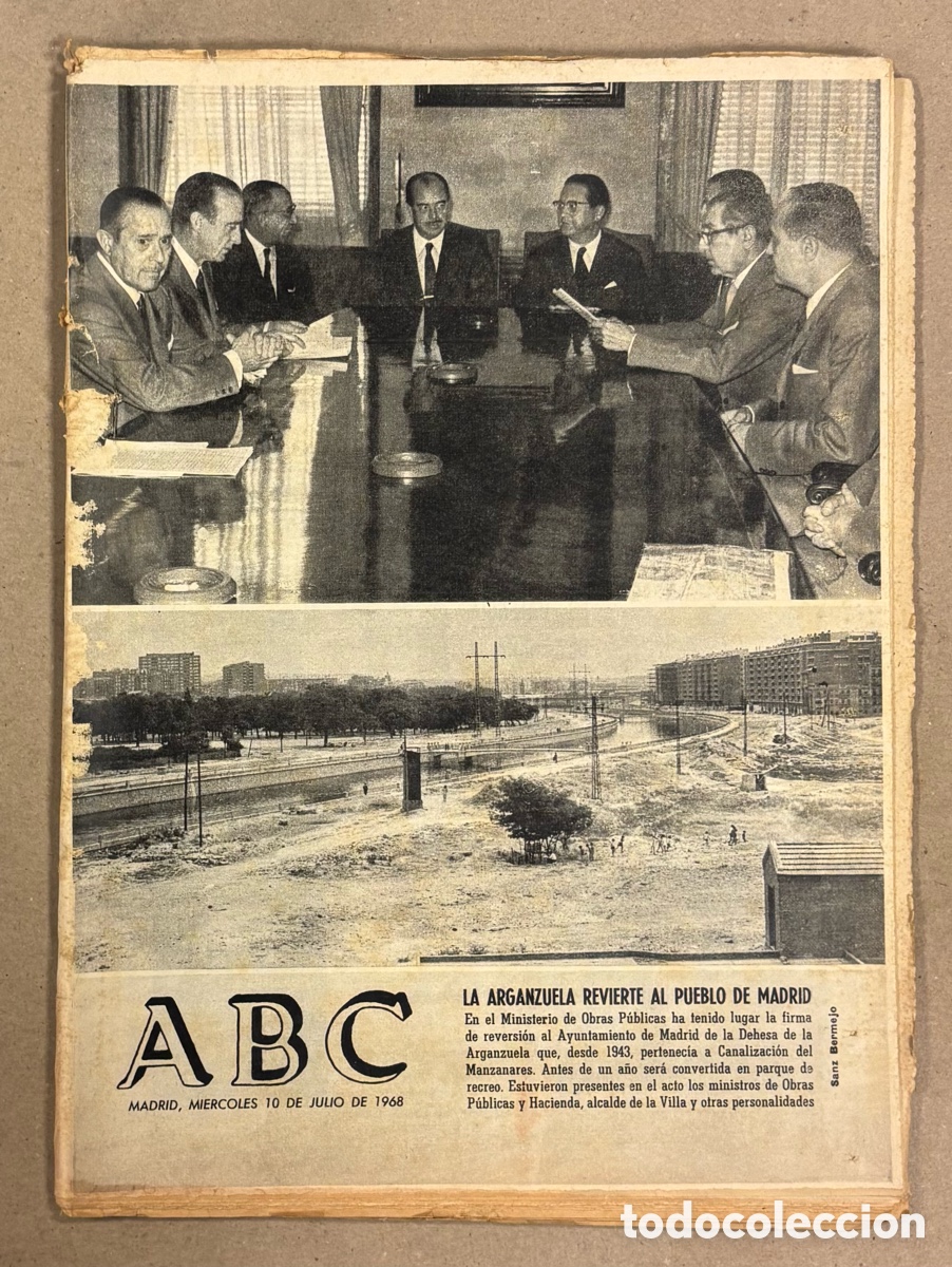 Coleccionismo de revistas y peri&oacute;dicos: ABC (10 DE JULIO DE 1954). LA ARGANZUELA REVIERTE AL PUEBLO DE MADRID,&hellip;