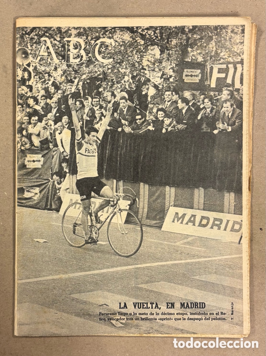 Coleccionismo de revistas y peri&oacute;dicos: ABC (6 DE MAYO DE 1954). LA VUELTA A ESPA&Ntilde;A EN MADRID: TXOMIN PEURENA VENCEDOR DE LA ETAPA,&hellip;