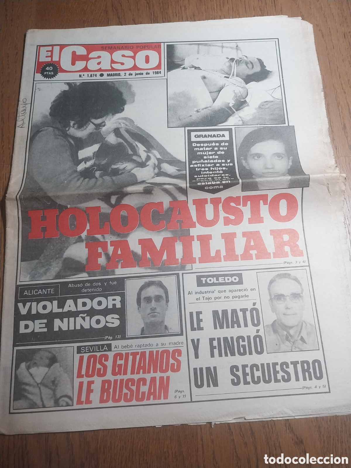 Coleccionismo de revistas y peri&oacute;dicos: EL CASO 1984 HOLOCAUSTO LA RAPITA GRANADA