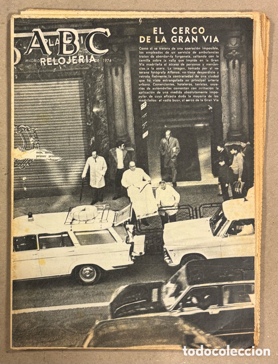 Coleccionismo de revistas y peri&oacute;dicos: ABC (8 DE FEBRERO DE 1974). EL CERCO DE LA GRAN V&Iacute;A MADRILE&Ntilde;A,&hellip;