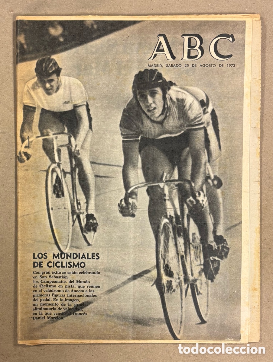 Coleccionismo de revistas y peri&oacute;dicos: ABC (25 DE AGOSTO DE 1973). LOS MUNDIALES DE CICLISMO EN SAN SEBASTI&Aacute;N,&hellip;