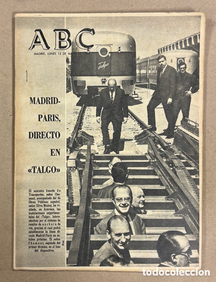 Coleccionismo de revistas y peri&oacute;dicos: ABC (13 DE MAYO DE 1968). MADRID - PARIS DIRECTO EN EL TALGO,&hellip;