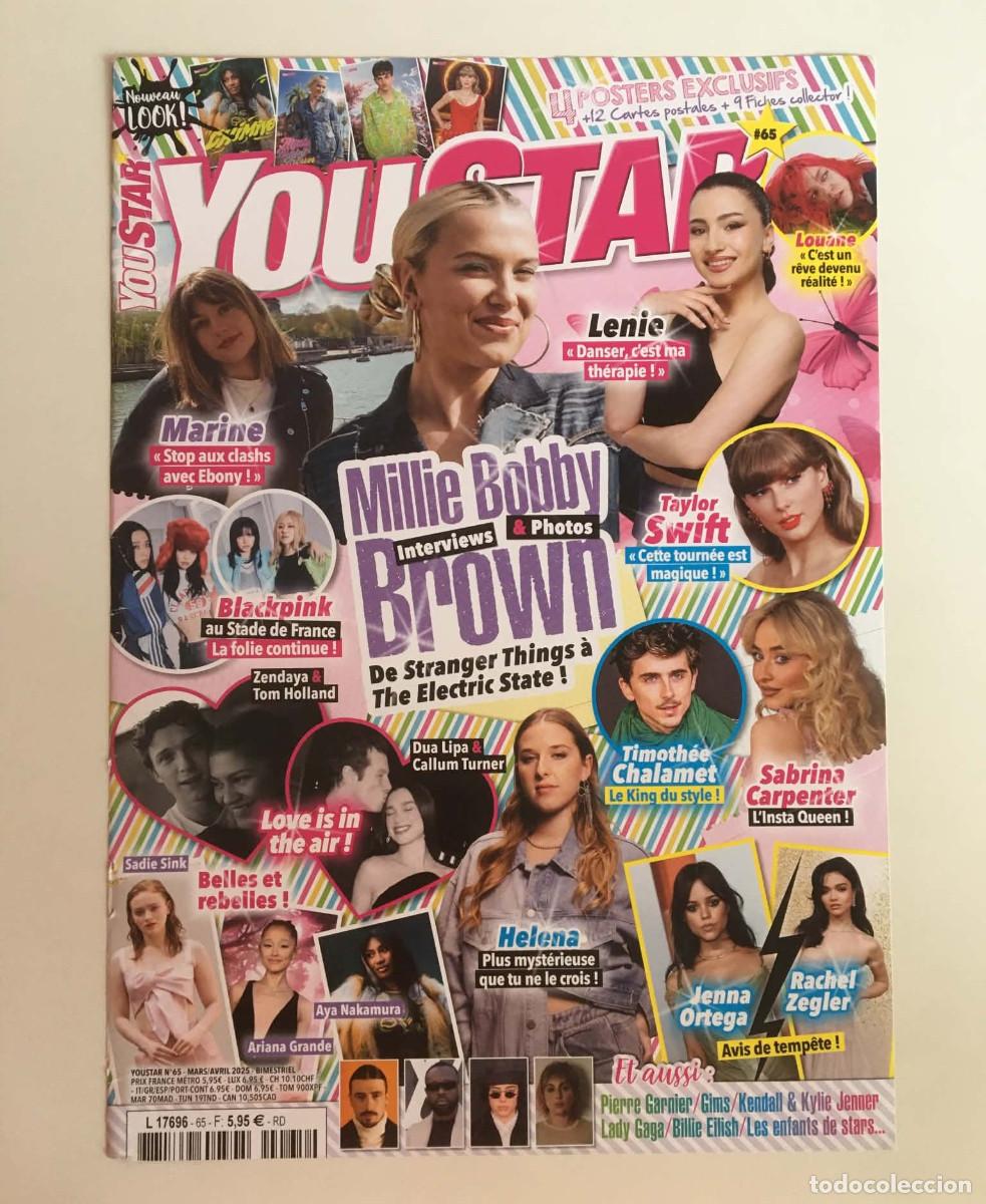 Coleccionismo de revistas y peri&oacute;dicos: Millie Bobby Brown Sadie Sink Stranger Things The Electric State Cover & Clipping Set YouStar France
