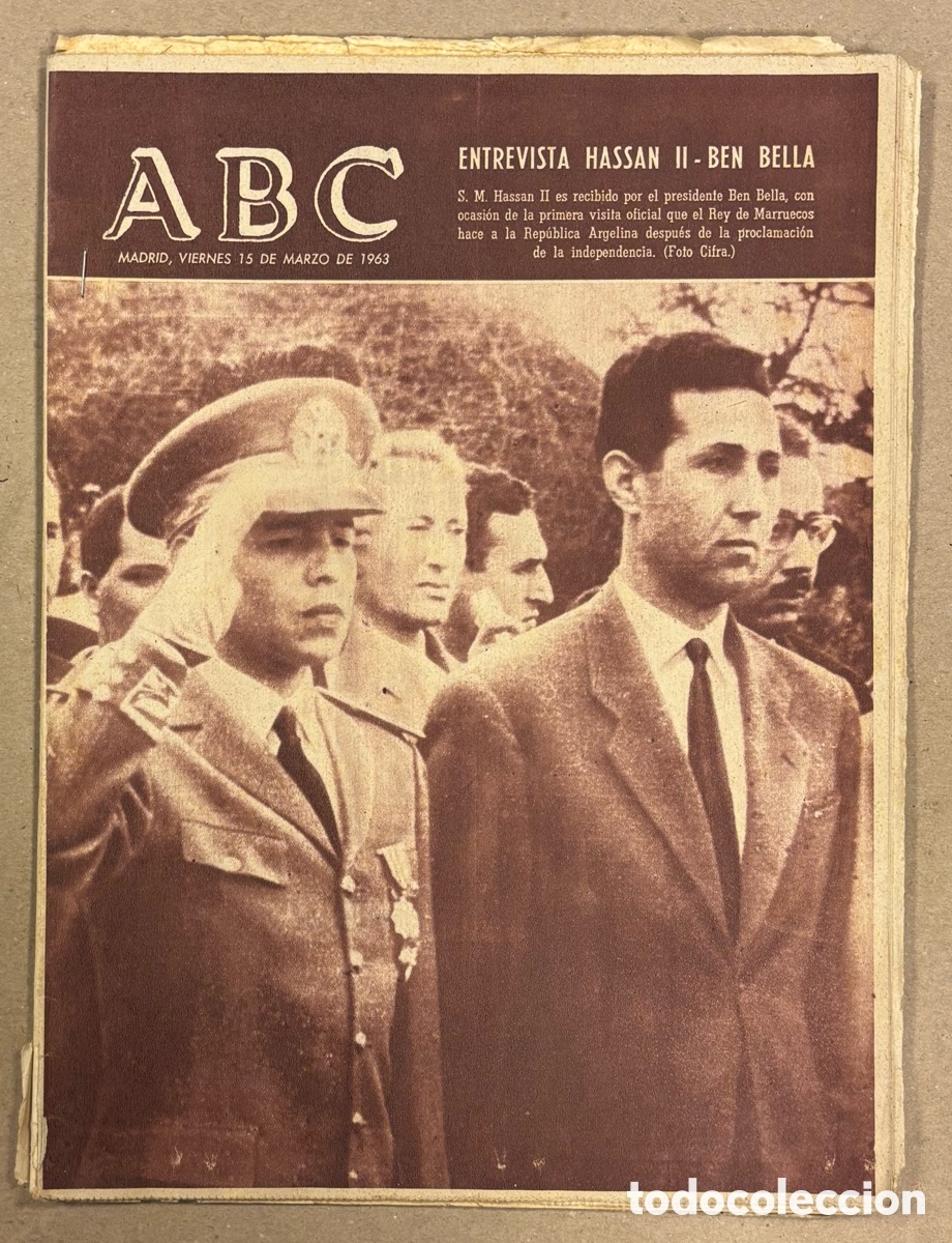 Coleccionismo de revistas y peri&oacute;dicos: ABC (15 DE MARZO DE 1963). ENTREVISTA HASSAN II - BEN BELLA,&hellip;