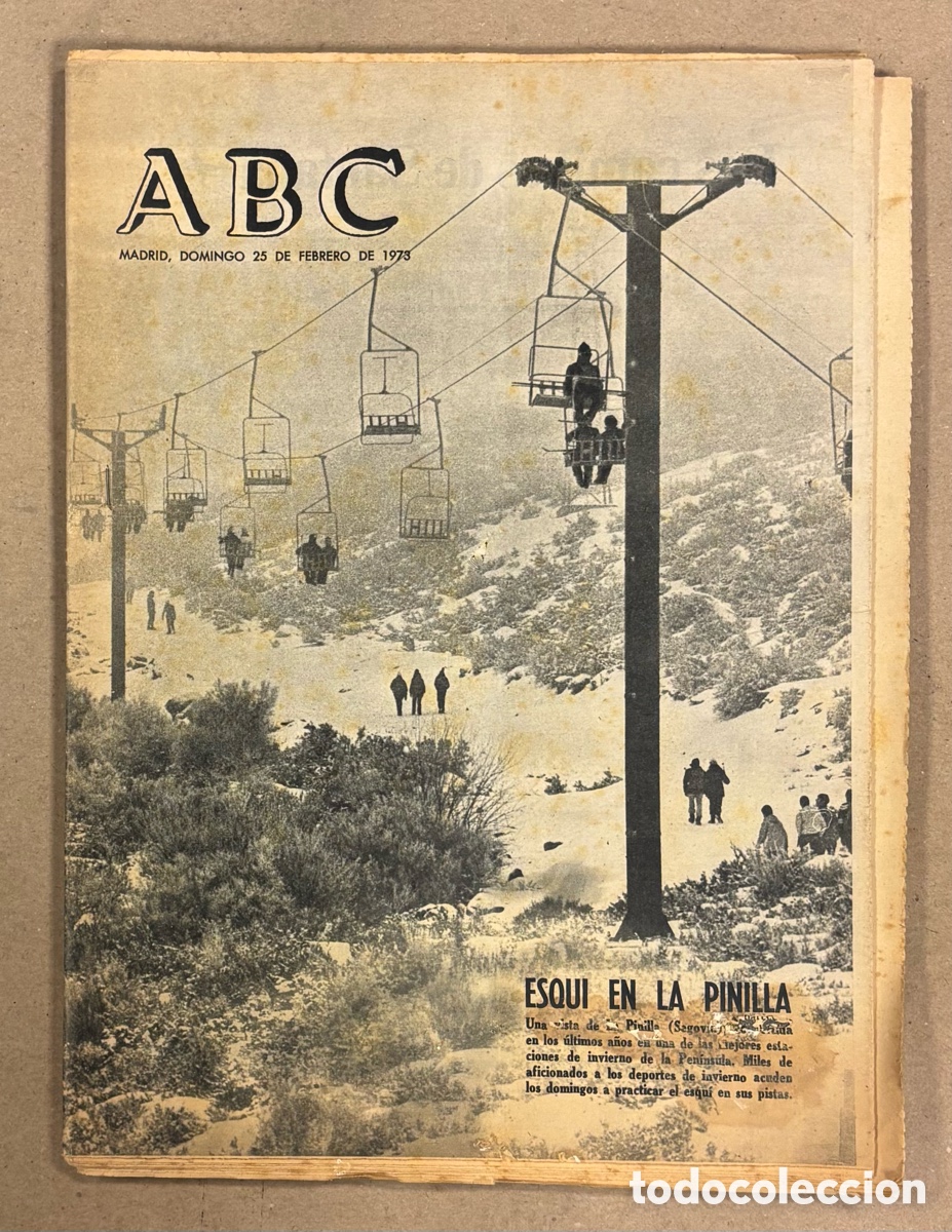 Coleccionismo de revistas y peri&oacute;dicos: ABC (25 DE FEBRERO DE 1973). ESQU&Iacute; EN LA PINILLA (SEGOVIA),..,