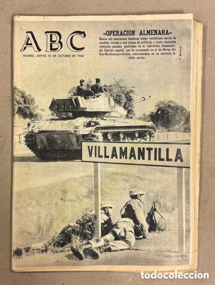 Coleccionismo de revistas y peri&oacute;dicos: ABC (10 DE OCTUBRE DE 1968). OPERACI&Oacute;N ALMENARA EN EJE NAVAS DEL REY - NAVALCARNERO - GRI&Ntilde;&Oacute;N,&hellip;