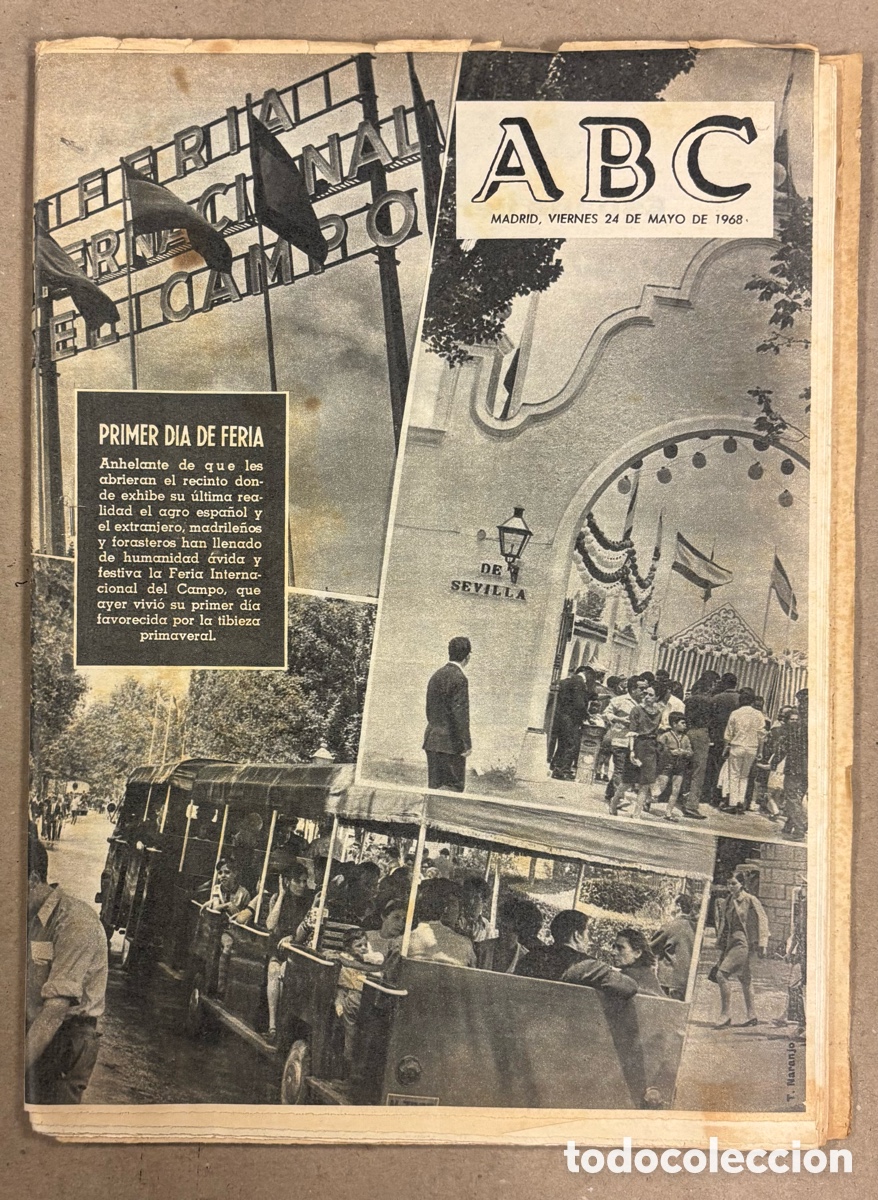 Coleccionismo de revistas y peri&oacute;dicos: ABC (24 DE MAYO DE 1968). PRIMER D&Iacute;A DE LA FERIA DE SEVILLA,&hellip;