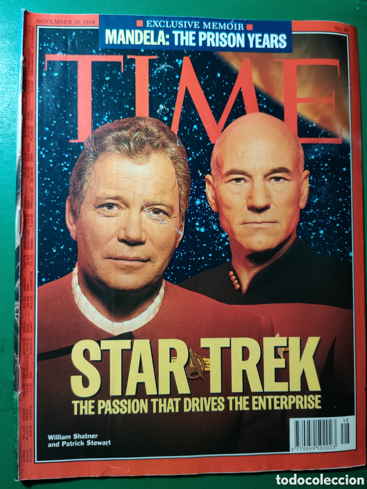 Coleccionismo de revistas y peri&oacute;dicos: Star Trek Revista TIME 28 noviembre 1994 n&deg;48
