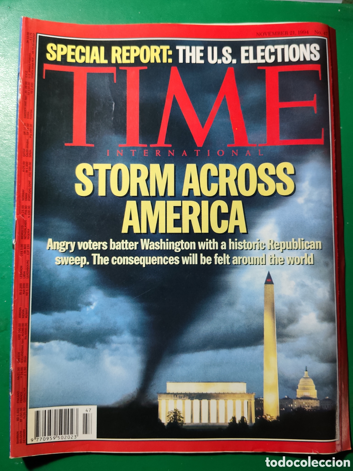 Coleccionismo de revistas y peri&oacute;dicos: Revista TIME 21 noviembre 1994 n&deg;47