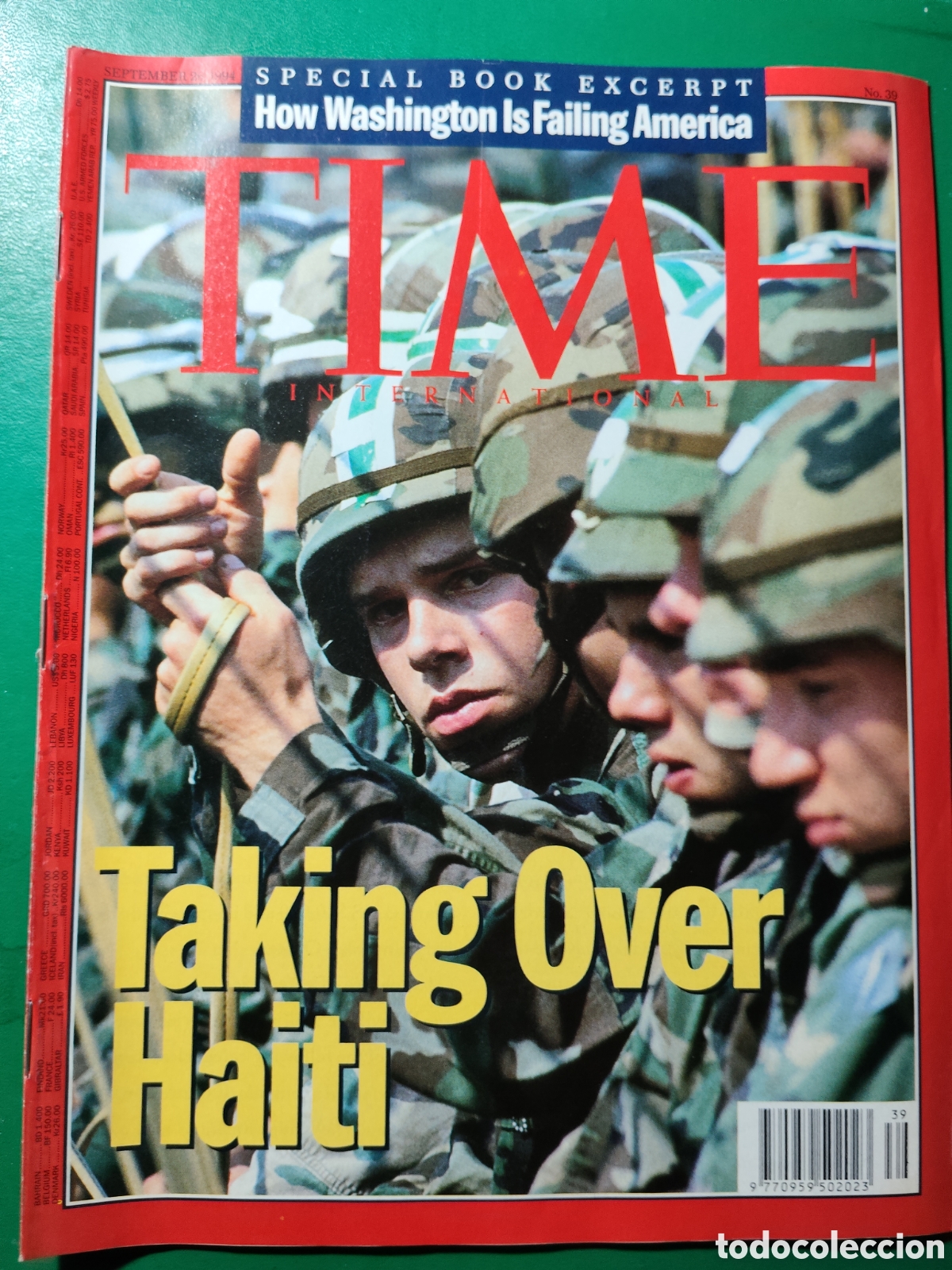 Coleccionismo de revistas y peri&oacute;dicos: Revista TIME 26 septiembre 1994 n&deg;39